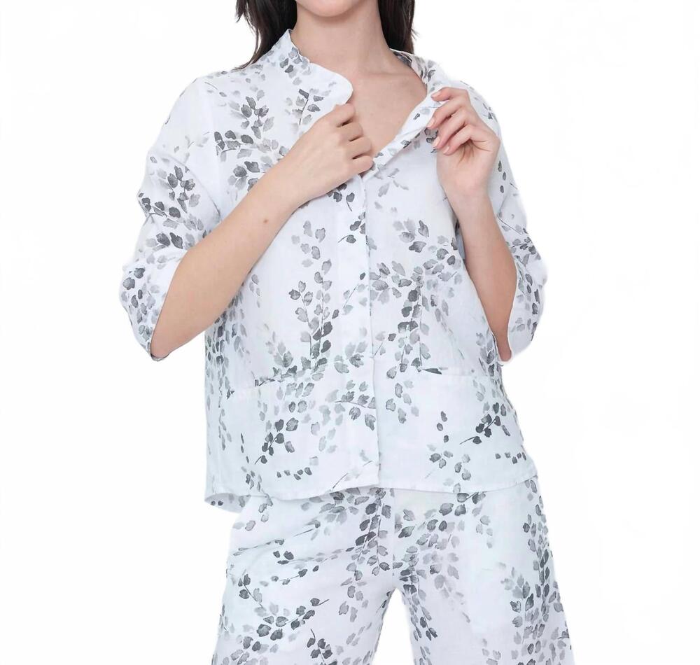 NEW BLUEBERRY heritage shirt in white flora